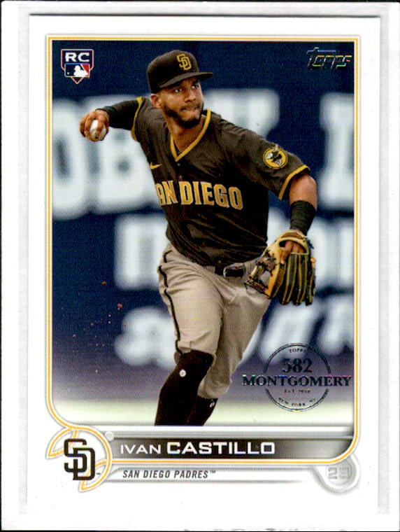 2022 Topps 582 Montgomery Club Foil Stamped Ivan Castillo RC ROOKIE #140 Padres