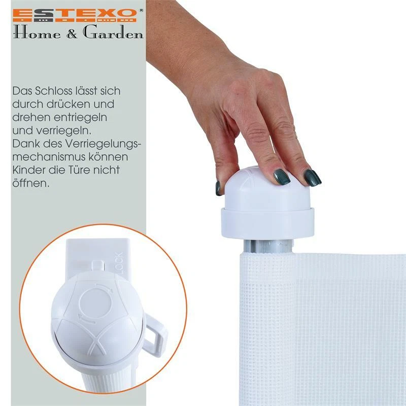 Treppenschutzrollo Absperrgitter Türschutzgitter Treppenschutzgitter Weiß - Bild 2 von 4