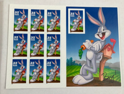 コレクション Looney Tunes STAMP ALBUM Collection Book Bugs Bunny Stamps Stamp Book & Postcard, & Book 1997 Looney Tunes