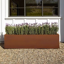 Raised Bed Planter Rectangle Trough Box With Drain Holes Garden Outdoor & Gloves