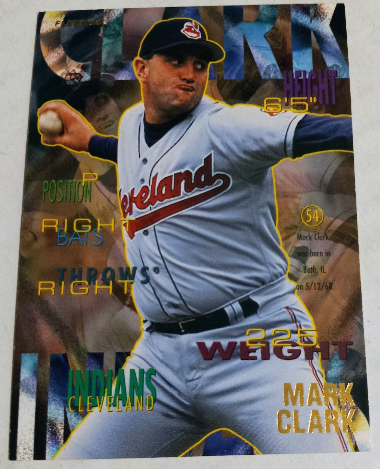 1995 Fleer - #133 Mark Clark Cleveland Indians 