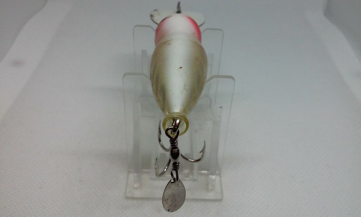 Leurre De Pêche Vintage Whopper Stopper Hellbender – 3 Pouces – Blanc/Argent (crankbait) – Occasion