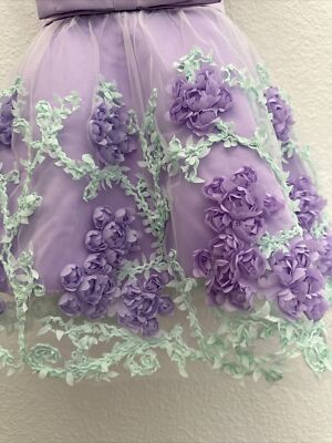 purple and mint green dress Emerald Velvet & Bluish Purple Tulle Evening Dress