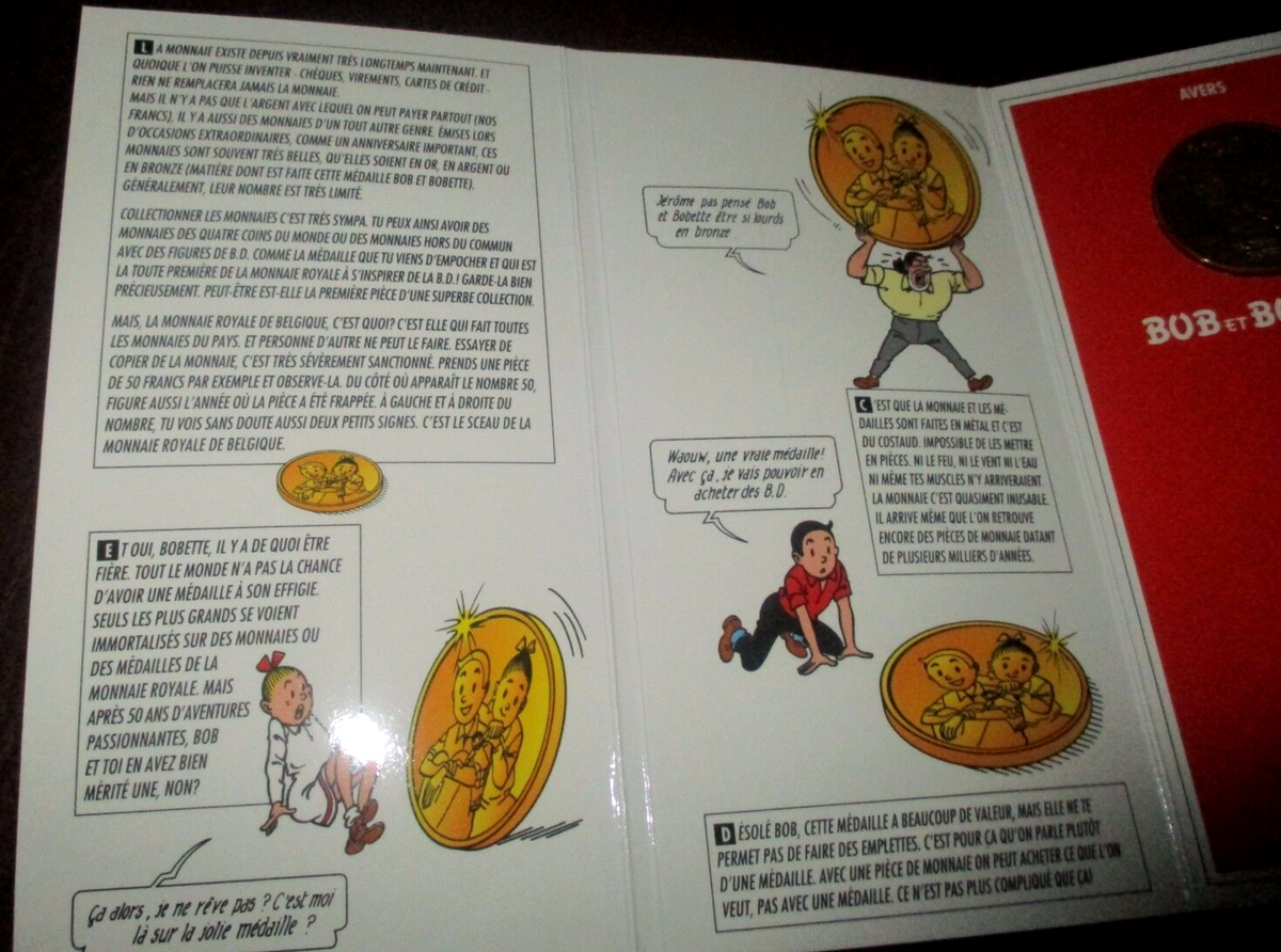 Médaille Willy Vandersteen – Bob & Bobette 50 Ans, édition Limitée Belgique