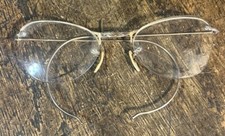Vintage C.O.C 1/10 12KGF Gold Wire Frame Glasses Fancy Spectacles Eyeglasses