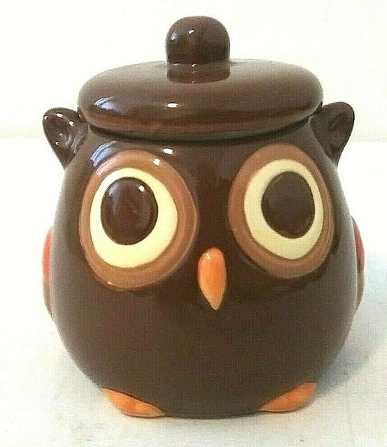 Mesa Ceramic OWL Sugar Bowl w/Lid Storage Jar Container Candy Holder4