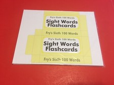 Fry's Sixth Hundred Words - PRINTED  UNCUT - Sight Word Flash Cards