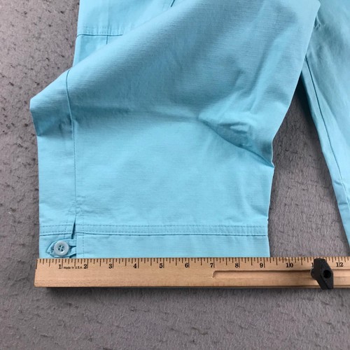 Izod Pants Womens 12 Blue Cotton Cargo Capri Lightweight NWT - Picture 11 of 13