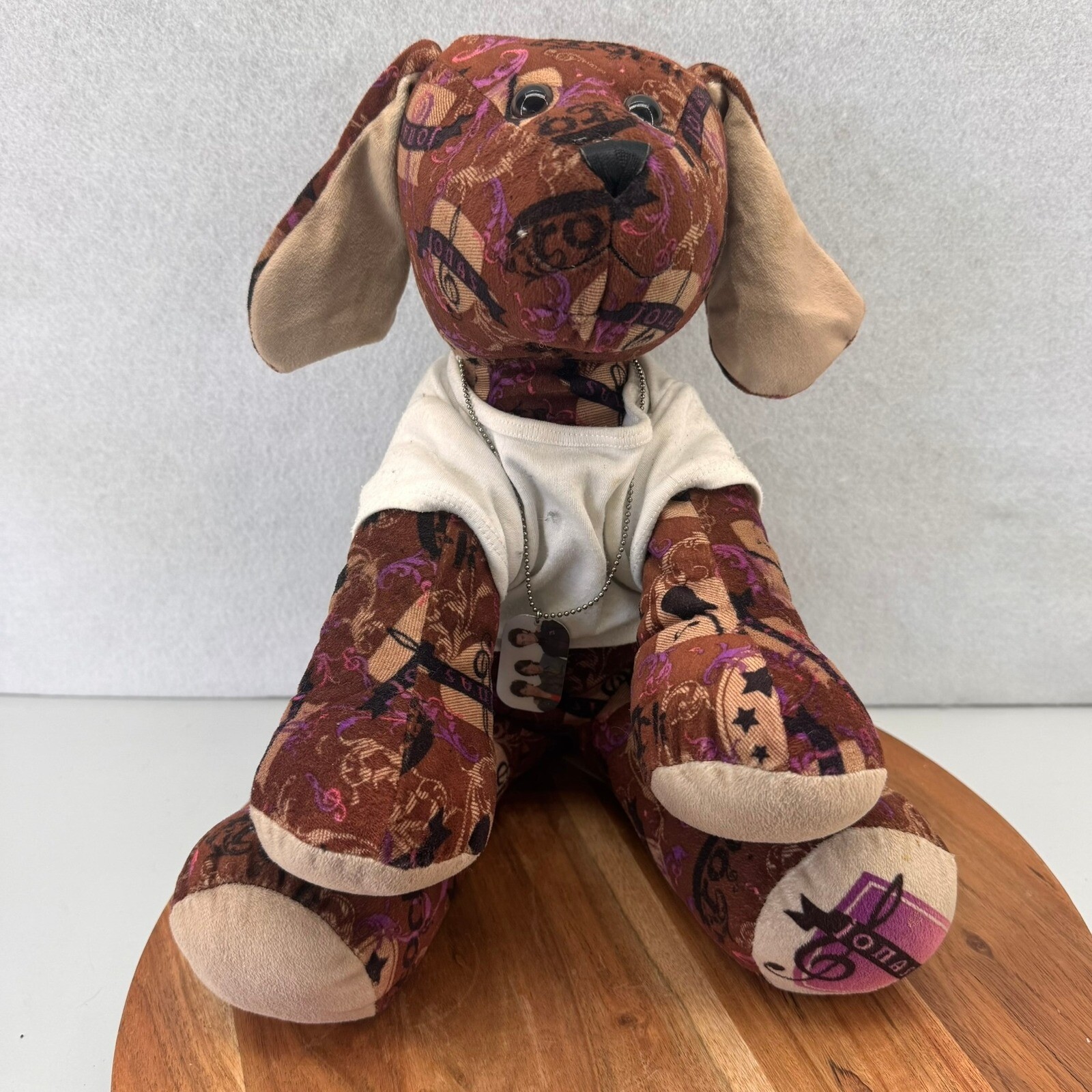 Jonas Brothers Themed Build-A-Bear Plush Dog with Collectible Shirt  