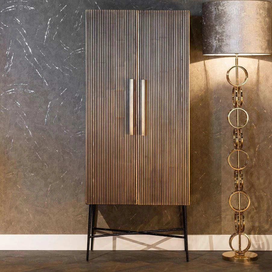 Tall gold cabinet deals