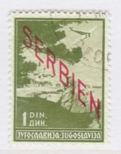 DEUTSCHE BESETZUNG SERBIEN German Occupation SERBIA 1941 1d Used A27P32F24103