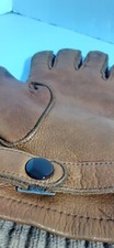 Warm Leather Winter Gloves W/Button  Wool Insulation