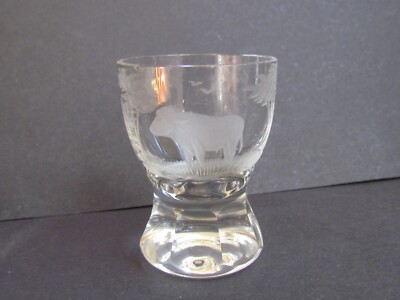 MOSER ROWLAND WARD AFRICAN BIG GAME SERIES SHOT GLASS - BUFFALO (8299)