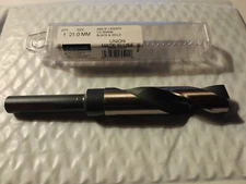 21mm 1/2" Reduced Shank 3-Flat HSS 135° SILVER &DEMING DRILL BIT NORSEMAN USA