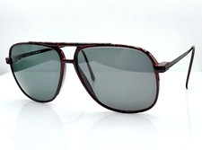 Vintage Marchon CFG-3 Marble Brown Pilot Sunglasses W/NEW LENSES 