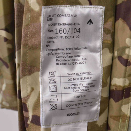 NEW British Army Issue Military Jacket L Short 160/104 MTP MVP Camo Waterproof - Picture 11 of 11