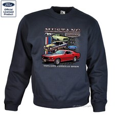 Sweatshirt FORD MUSTANG Auto Motive classic US-Car Oldtimer Pullover *0062 navy