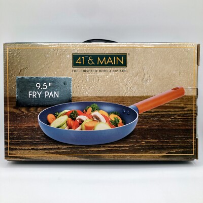 41 & Main 9.5'' Fry Pan Forged Aluminum Cookware w/ 3 Layer Ceramic Coating NIB