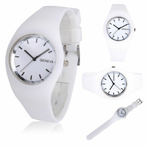 New Women Ladies Soft Jelly Silicone Band Quartz Sports Girl Kids Wrist Watch - Picture 17 of 26