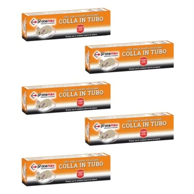 5PZ COLLA PROFESSIONALE TOPICIDA PER RATTI TOPI RODITORI SCARAFAGGI PROTEMAX