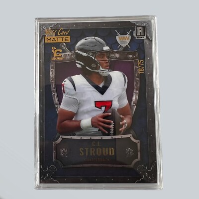 2023 Wild Card Matte Football CJ Stroud Weekend Warrior RC SP 18/75  Rookie