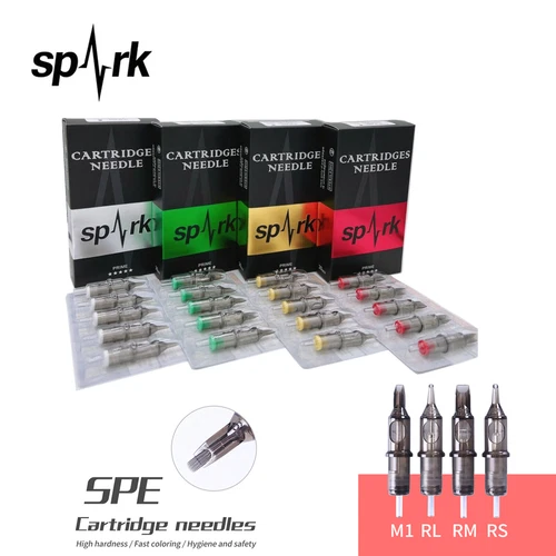 10,20,40,60,100pcs Spark Sterile Disposable Tattoo Cartridge Needles RL,RS,CM,M1 - product listing photo