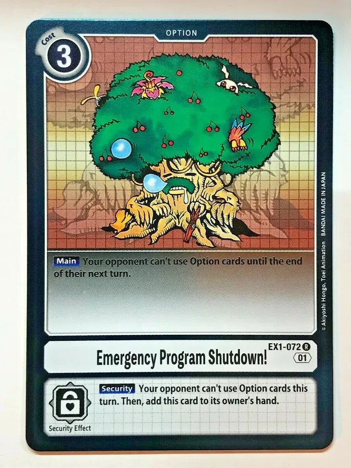 EX1-072 EmergencyProgramShutdown! Rare Mint Digimon Card | eBay