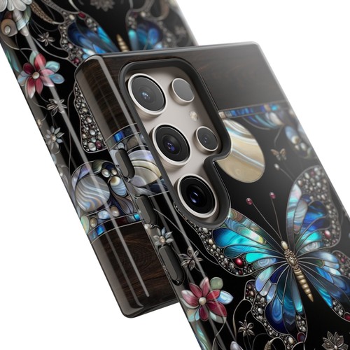 Faux Marcasite Butterfly Phone Case, Vintage-Inspired Design Cover | X91 - 第 209/277 張圖片