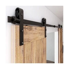 12FT Sliding Barn Door Hardware Kit, Heavy Duty, Smoothly and Quietly, Easy t...