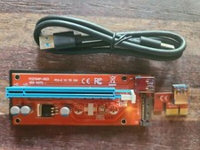 Set of 7 GPU Crypto Bitcoin Mining Riser PCI-E 1x to 16x Adapter Data Cable USA