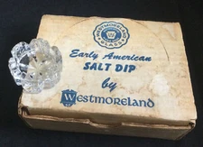 Vintage Westmoreland Early American Salt Dips Authentic Handmade Glass (12) Box