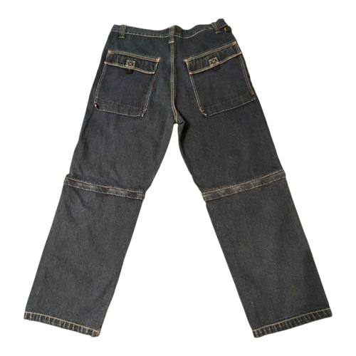 Vintage 38x32 Route 66 Denim Convertible Wide Leg Baggy Mens Jeans Skate Grunge - Picture 3 of 10