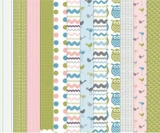 Stampin Up NURSERY NEST DSP  New 12" x 12" Retired NEW