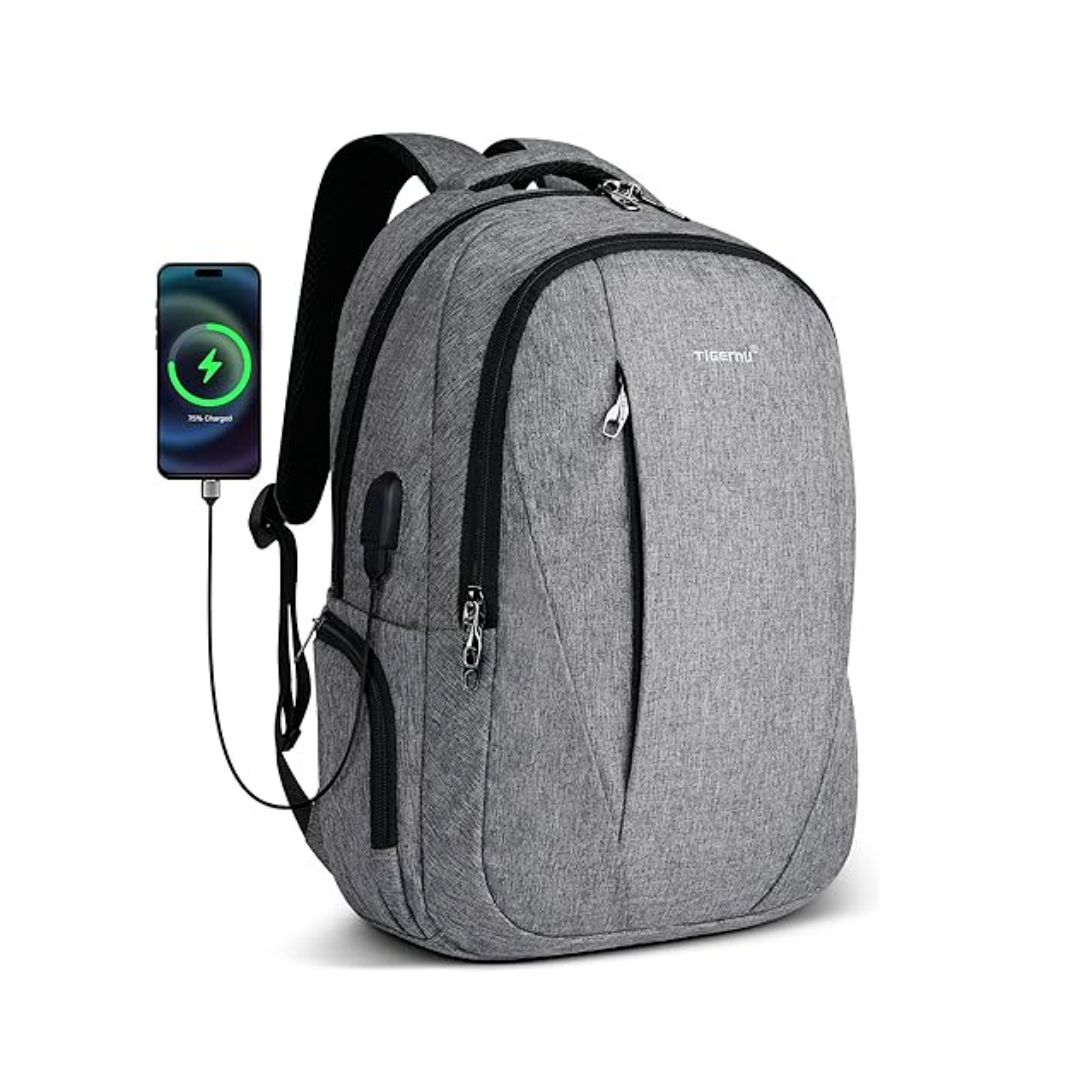 Tigernu Travel Backpack Slim Lightweight USB Charging for Laptop