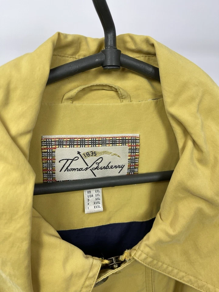 Chaqueta Thomas Burberry Talla XXL Vintage Años 90 Amarilla Foto 4 de 4