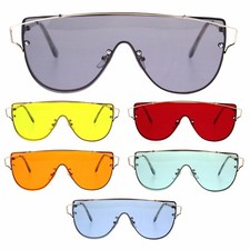 Shield Robotic Flat Panel Lens Funk Futuristic Sunglasses