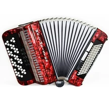 New 5 Row Weltmeister Romance 703 Button Accordion 96 Bass made in Germany Red