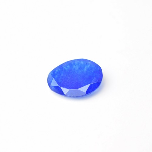 18*13 MM Egg Shape Blue Jade Faceted Rose Cut Loose Gemstone 10 Carat - Picture 3 of 5