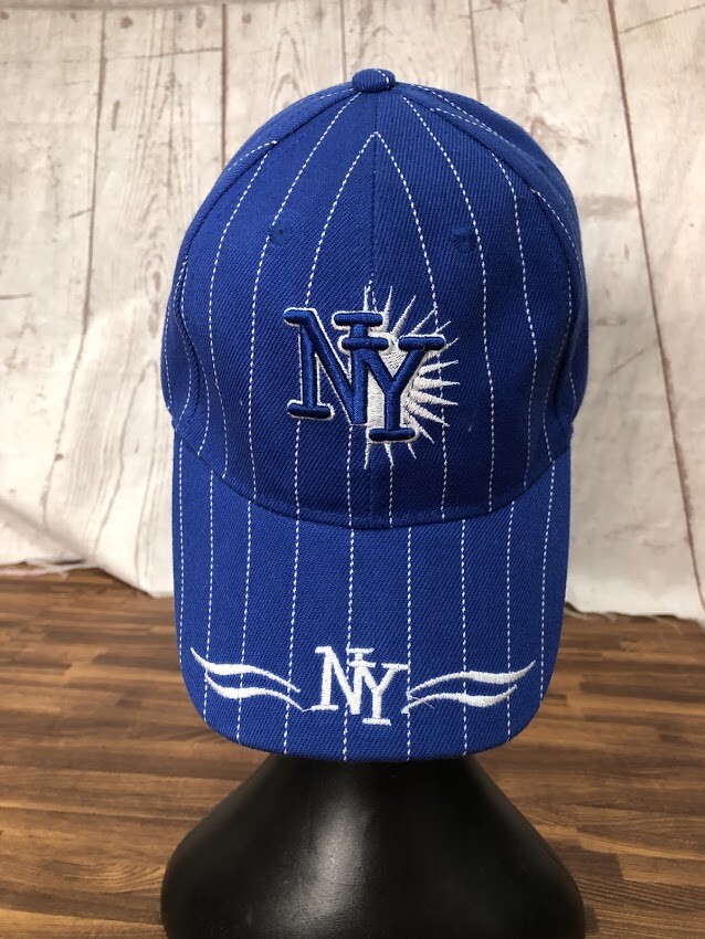 Unisex Blue with White Stripes Baseball Cap - NEW YORK