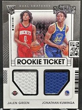 Jalen Green & Jonathan Kuminga 2021-22 Contenders Rookie Ticket Dual Swatches