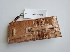 BRAHMIN TERRACOTTA MELBOURNE LEATHER CREDIT CARD SLIM WALLET NWT HTF 