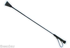 BLACK LEATHER RIDING CROP HORSE WHIP 27" Very Nice QUALITY!