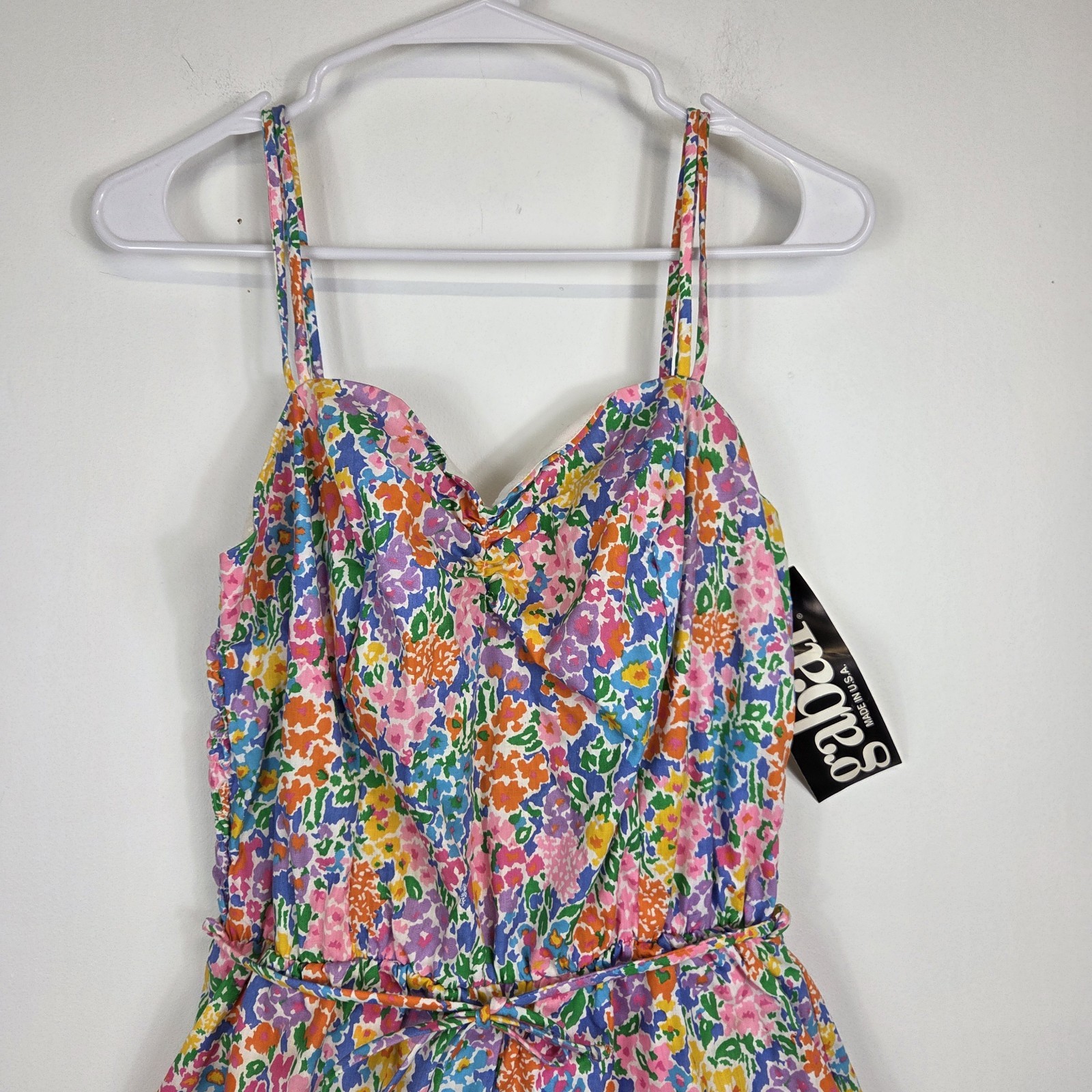 NWT True Vintage Gabar Bathing Swimsuit Platsuit 60s Pinup Rockabilly Floral 