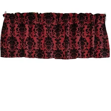 lovemyfabric 100% Polyester Damask Print Kitchen Tier/Valance Window Treatment