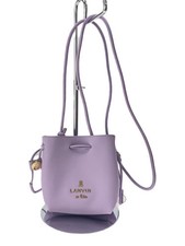 LANVIN en Bleu Leather PUP Shoulder Bag, Plain, 483871