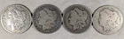 LOT OF 4 1891 O MORGAN SILVER DOLLARS #104
