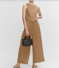 Mango Casual Pants Wideleg Trousers with Elastic Waist Large