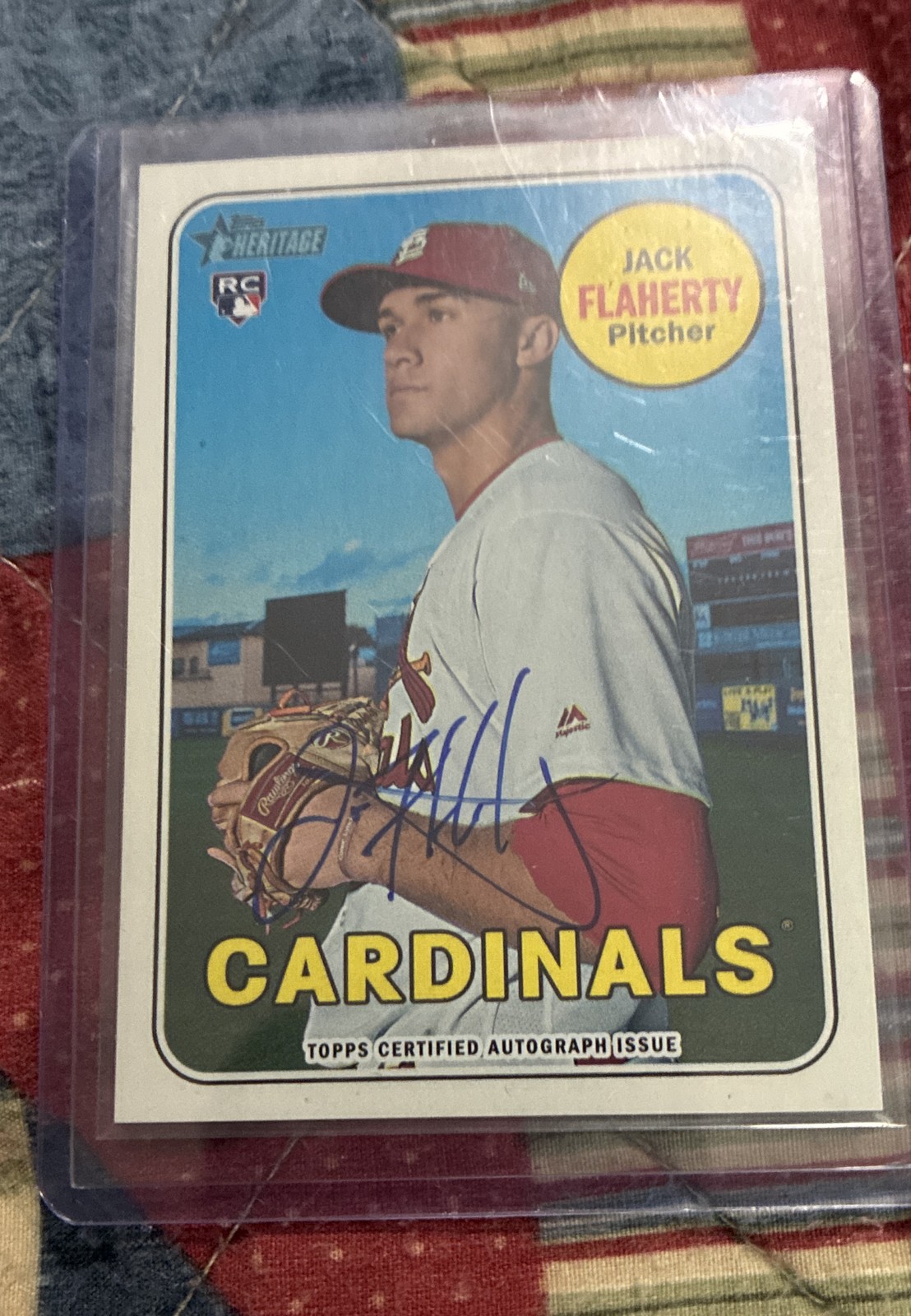 2018 Topps Heritage - Real One Autographs Jack Flaherty #ROA-JF (AU, RC)