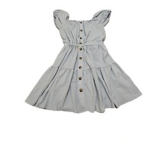 Womens Light Blue Off Shoulder Summer Dress Size-Medium Preloved