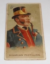Antique Authentic 1888 Allen & Ginter World's Smokers Card  Bavarian Postillion
